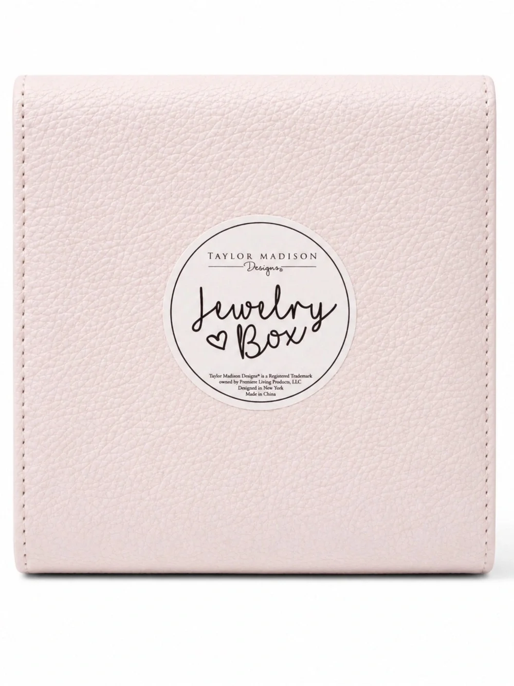 NWT Taylor Madison Designs Compact Pink Faux Leather Travel Jewelry Box